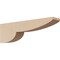 Ekena Millwork 2"W x 12"D x 4"H Thin Crestline Rough Cedar Woodgrain TimberThane Corbel, Primed Tan CORUR02X12X04CRERCPR - alternate 1